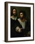 Raphael (Self-Portrait) and His Fencing Master-Raphael-Framed Giclee Print