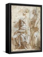 Raphael: Study, C1510-Raphael-Framed Stretched Canvas