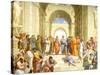 Raphael (The School of Athens) Restored Art Poster Print-null-Stretched Canvas