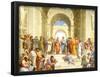 Raphael (The School of Athens) Restored Art Poster Print-null-Framed Poster