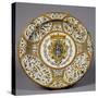 Raphaelesque Decorated Plate with Coat of Arms of Duchy of Urbino-null-Stretched Canvas