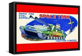 Rapid Fire Dual Barrell Space Tank-null-Framed Stretched Canvas