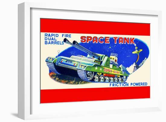 Rapid Fire Dual Barrell Space Tank-null-Framed Art Print