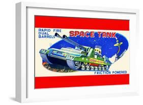 Rapid Fire Dual Barrell Space Tank-null-Framed Art Print