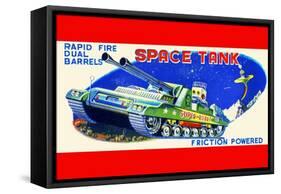 Rapid Fire Dual Barrell Space Tank-null-Framed Stretched Canvas
