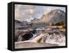 Rapids and Fremont Peak on Lower Titcomb Basin, Bridger National Forest, USA-Don Paulson-Framed Stretched Canvas