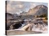 Rapids and Fremont Peak on Lower Titcomb Basin, Bridger National Forest, USA-Don Paulson-Stretched Canvas