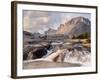 Rapids and Fremont Peak on Lower Titcomb Basin, Bridger National Forest, USA-Don Paulson-Framed Photographic Print