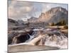 Rapids and Fremont Peak on Lower Titcomb Basin, Bridger National Forest, USA-Don Paulson-Mounted Photographic Print