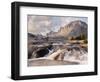 Rapids and Fremont Peak on Lower Titcomb Basin, Bridger National Forest, USA-Don Paulson-Framed Photographic Print