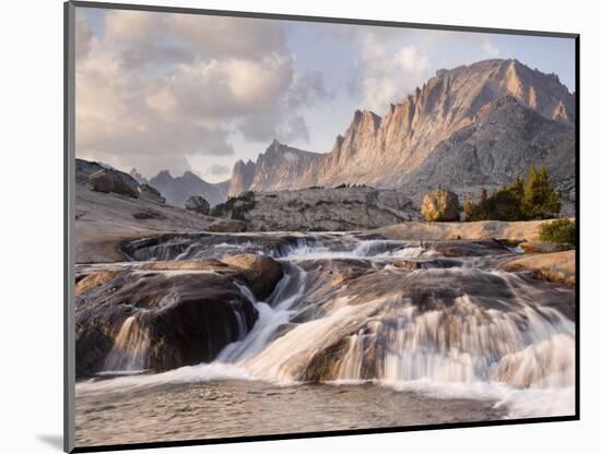 Rapids and Fremont Peak on Lower Titcomb Basin, Bridger National Forest, USA-Don Paulson-Mounted Photographic Print