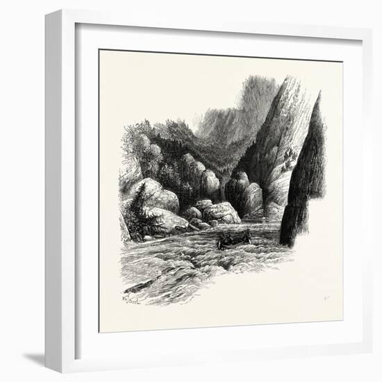 Rapids of Labrador, Canada, 1870s-null-Framed Giclee Print