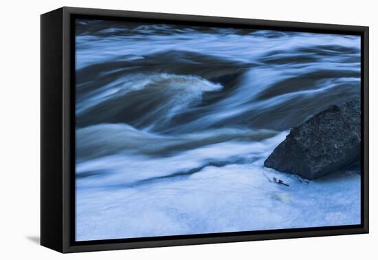 Rapids With Boulder-Anthony Paladino-Framed Stretched Canvas