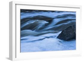 Rapids With Boulder-Anthony Paladino-Framed Giclee Print