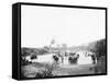 Rappahannock River, VA, Black Fugitives Crossing River, Civil War-Lantern Press-Framed Stretched Canvas