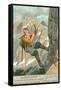 Rappel Rock Climbing-null-Framed Stretched Canvas