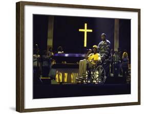 Rapper Snoop Doggy Dogg Performing in a Wheel Chair on Stage at Radio City Music Hall-null-Framed Premium Photographic Print