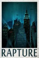 Rapture Retro Travel Poster-null-Lamina Framed Poster