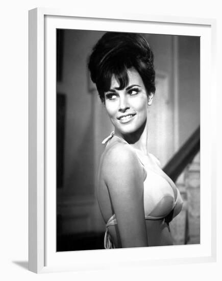 RAQUEL WELCH, 1965 (b/w photo)-null-Framed Photo