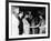 Raquel Welch Meets Queen Elizabeth in 1966 with Woody Allen and Ursula Andress-null-Framed Photographic Print