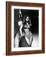 Raquel Welch, Portrait from the Film, Bedazzled, 1967-null-Framed Photo