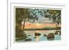 Raquette Lake, Adirondacks, New York-null-Framed Premium Giclee Print