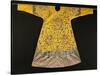 Rare Imperial Embroidered Yellow Silk Twelve Symbol Dragon Robe, Ji Fu, Qianlong Period (1735-1796)-null-Stretched Canvas