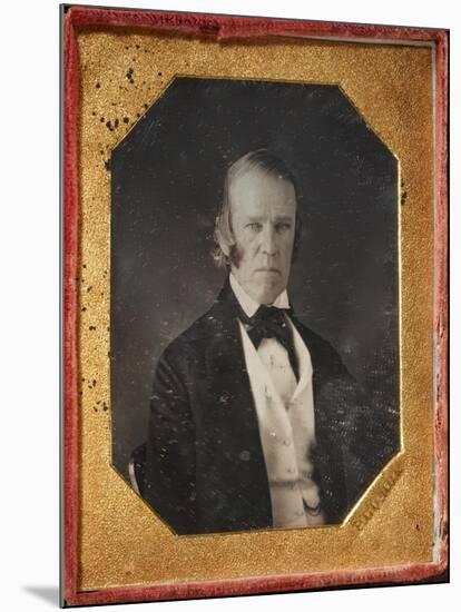 Rare Sixth Plate Daguerreotype By Pioneer-A Distinguished Gentleman-John Plumbe-Mounted Art Print