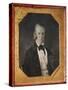 Rare Sixth Plate Daguerreotype By Pioneer-A Distinguished Gentleman-John Plumbe-Stretched Canvas