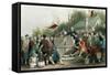 Raree Show-Thomas Allom-Framed Stretched Canvas