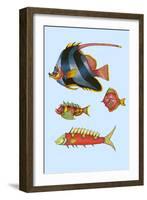 Rarest Curiosities of the Fish of the Indies-Louis Renard-Framed Art Print