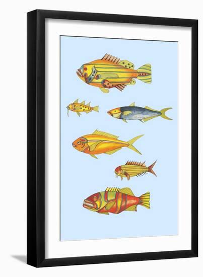 Rarest Curiosities of the Fish of the Indies-Louis Renard-Framed Art Print