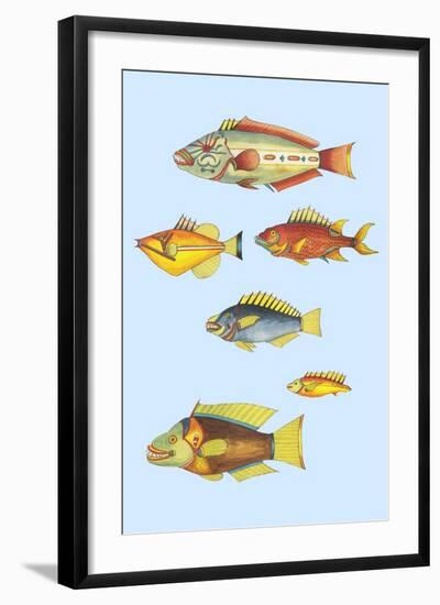 Rarest Curiosities of the Fish of the Indies-Louis Renard-Framed Art Print