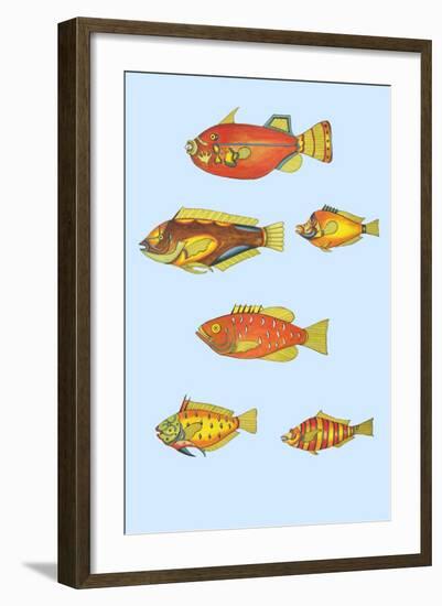 Rarest Curiosities of the Fish of the Indies-Louis Renard-Framed Art Print