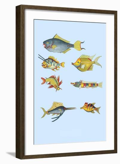 Rarest Curiosities of the Fish of the Indies-Louis Renard-Framed Art Print