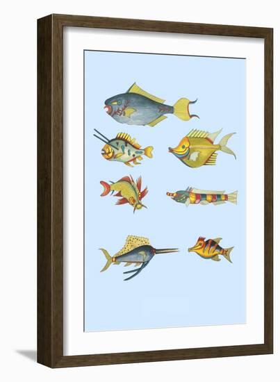 Rarest Curiosities of the Fish of the Indies-Louis Renard-Framed Art Print