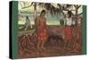 Raro Te Ouiri-Paul Gauguin-Stretched Canvas