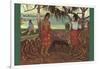 Raro Te Ouiri-Paul Gauguin-Framed Art Print