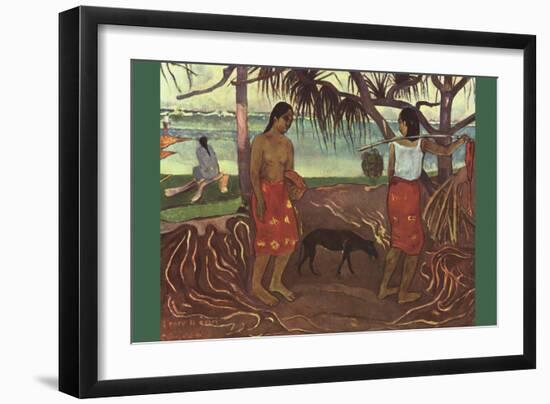 Raro Te Ouiri-Paul Gauguin-Framed Art Print