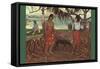 Raro Te Ouiri-Paul Gauguin-Framed Stretched Canvas