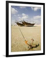 Ras Al Hadd Dhow Harbor, Sharqiya Region, Oman-Walter Bibikow-Framed Photographic Print