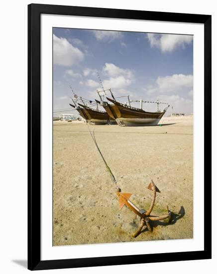 Ras Al Hadd Dhow Harbor, Sharqiya Region, Oman-Walter Bibikow-Framed Photographic Print