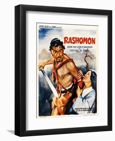 Rashomon, Japanese Movie Poster-null-Framed Giclee Print