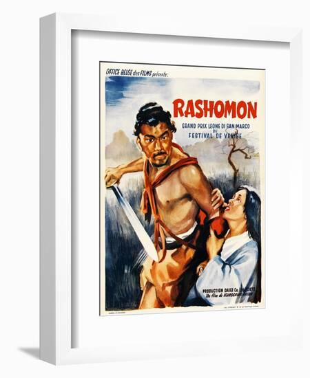 Rashomon, Japanese Movie Poster-null-Framed Giclee Print