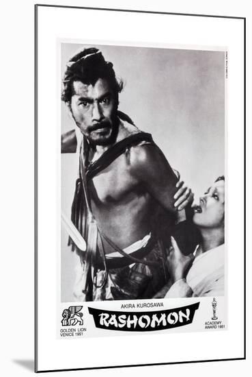 Rashomon, Swiss Poster Art, from Left: Toshiro Mifune, Machiko Kyo, 1950-null-Mounted Giclee Print