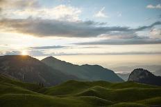 Tepee village on the Klewenalp with basin Ried (village) in Switzerland-Rasmus Kaessmann-Photographic Print