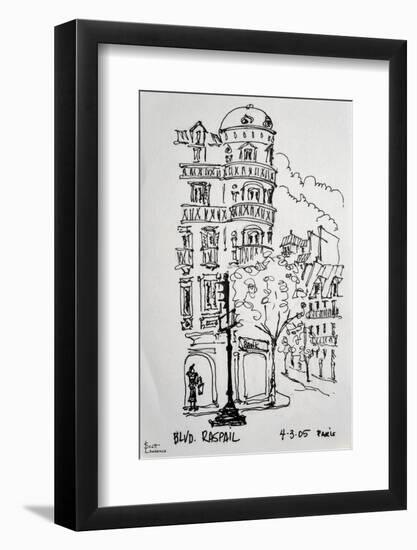 Raspail in Paris, France shows typical Haussmann Parisian Architecture.-Richard Lawrence-Framed Photographic Print