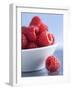 Raspberries in a Small Bowl-Franck Bichon-Framed Photographic Print