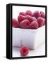 Raspberries in Cardboard Punnet-Claudia Timmann-Framed Stretched Canvas