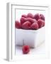 Raspberries in Cardboard Punnet-Claudia Timmann-Framed Photographic Print